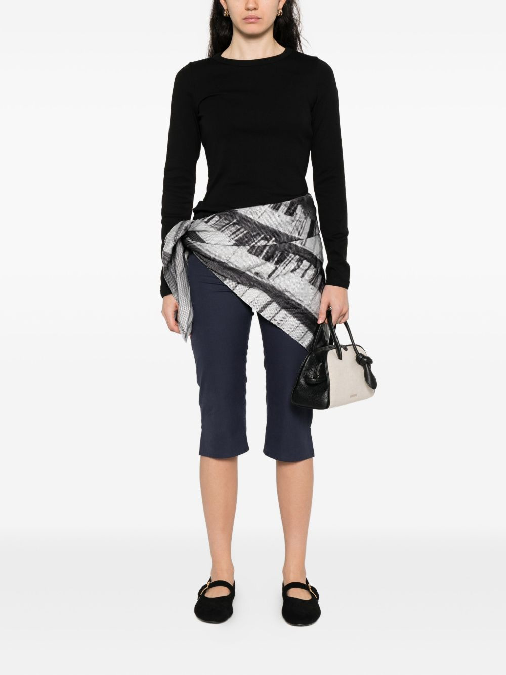 long-sleeve round-neck top - 2