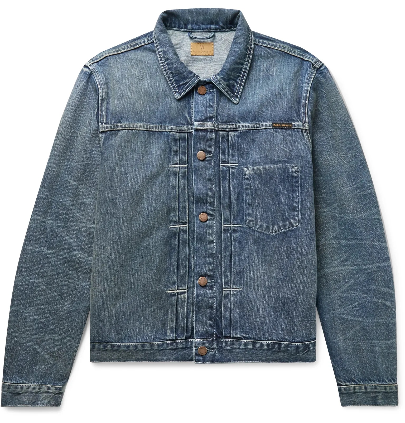 Vinny Pleated Organic Denim Jacket - 1