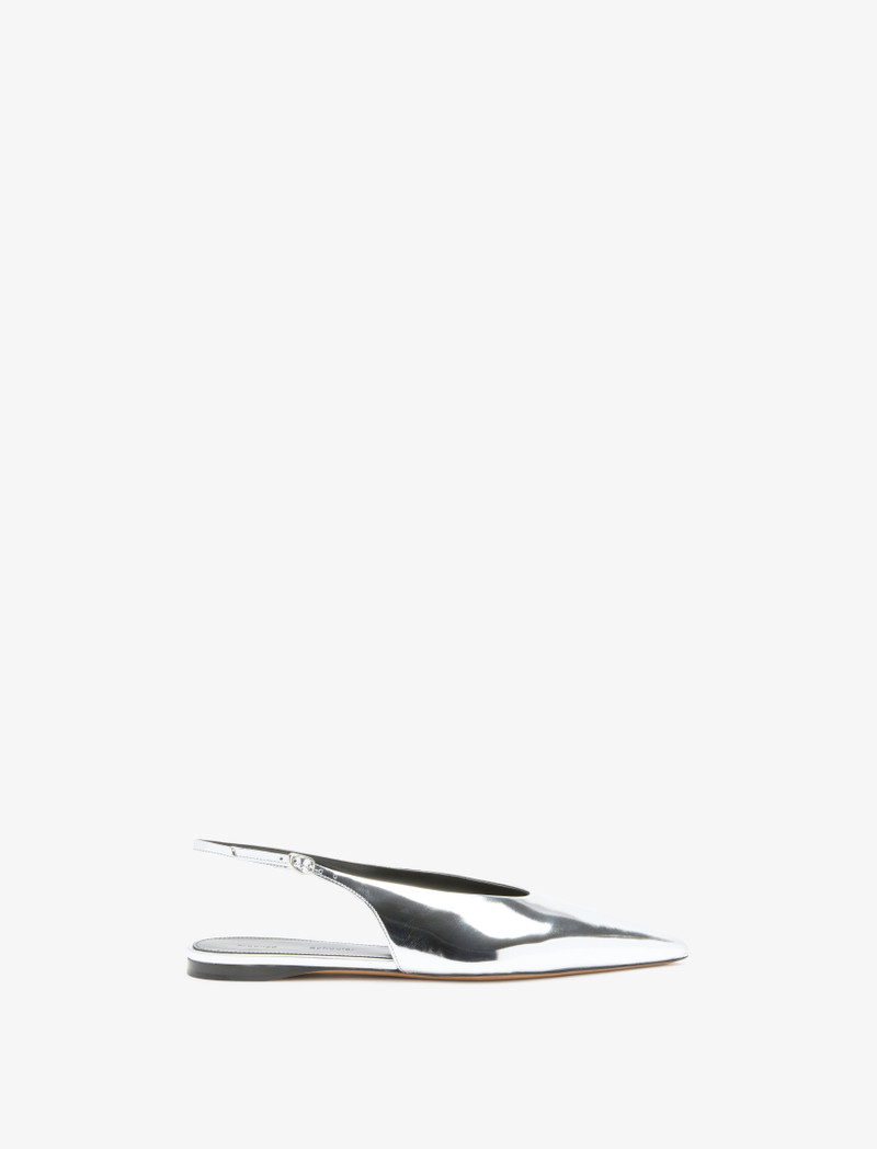 Slash Flat Slingbacks in Mirrored Metallic 1