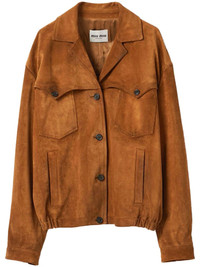 ジャケット MiuMiu | RUNWAY Suede jacket MPV887_1421_F0401_S_OOO Cinnamon Suede Jacket | Miu Miu
