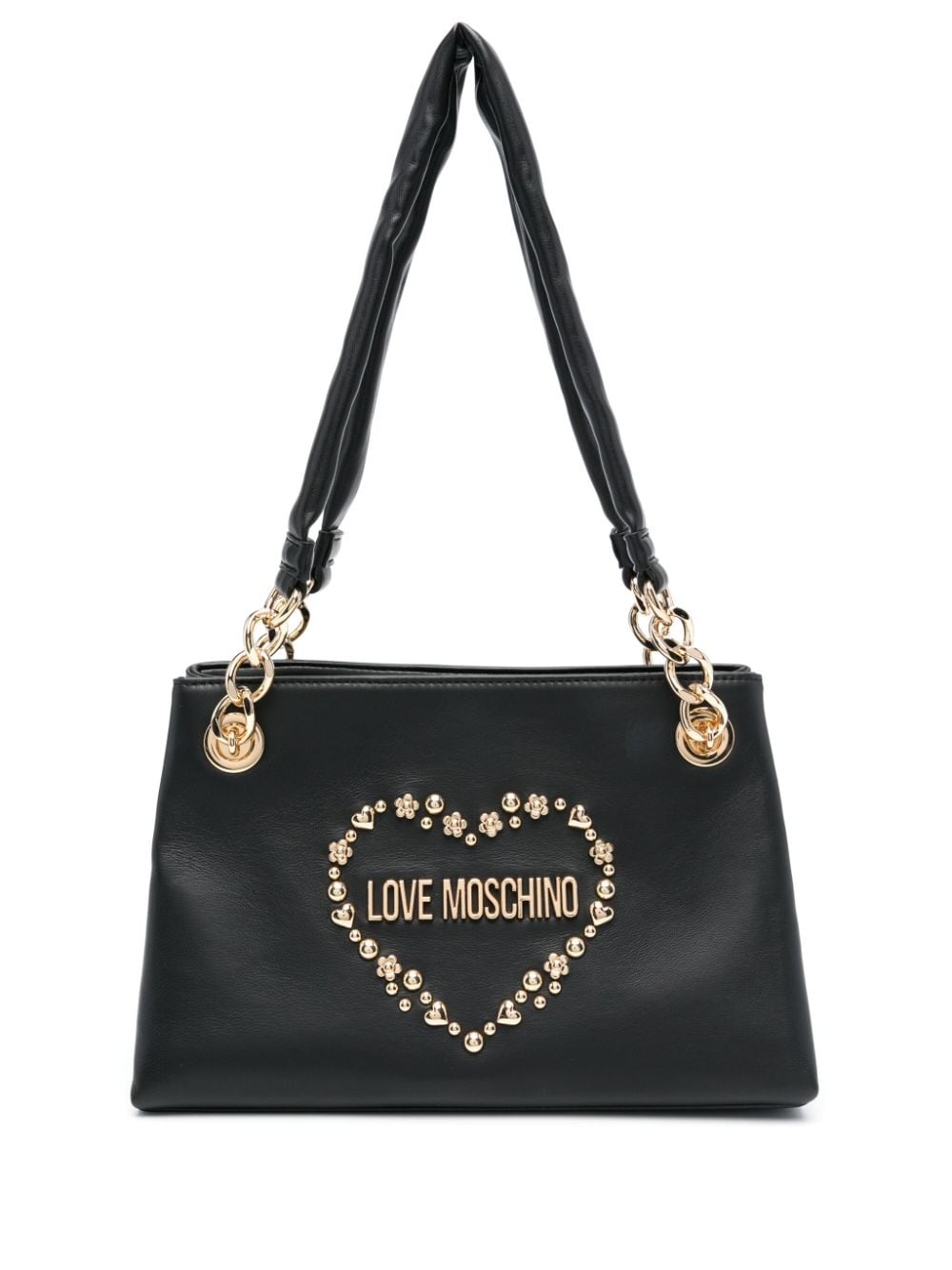 logo-lettering shoulder bag - 1