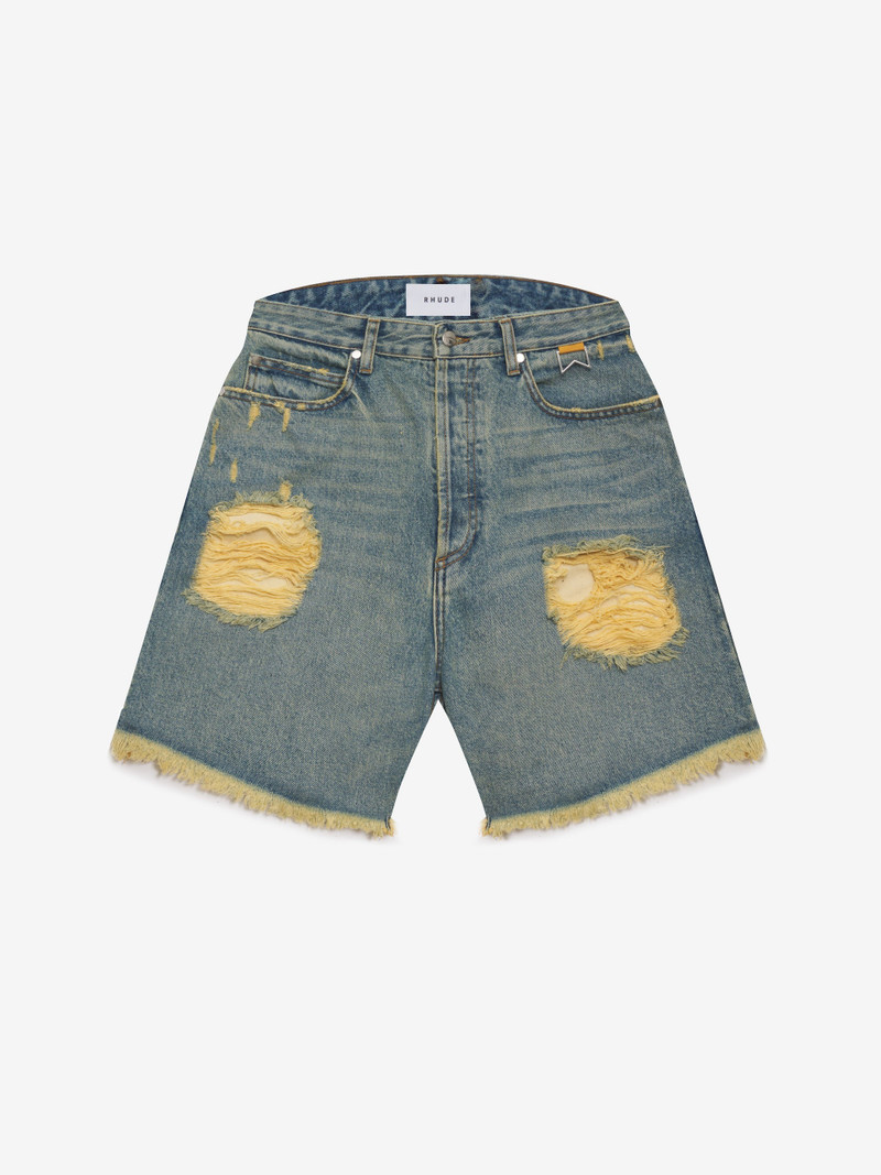 DISTRESSED DENIM SHORTS 1