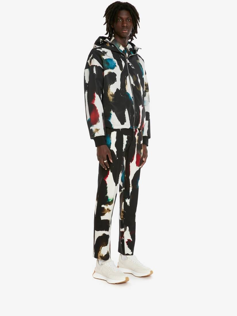 Men's Watercolour Graffiti Windbreaker in Multicolour - 3