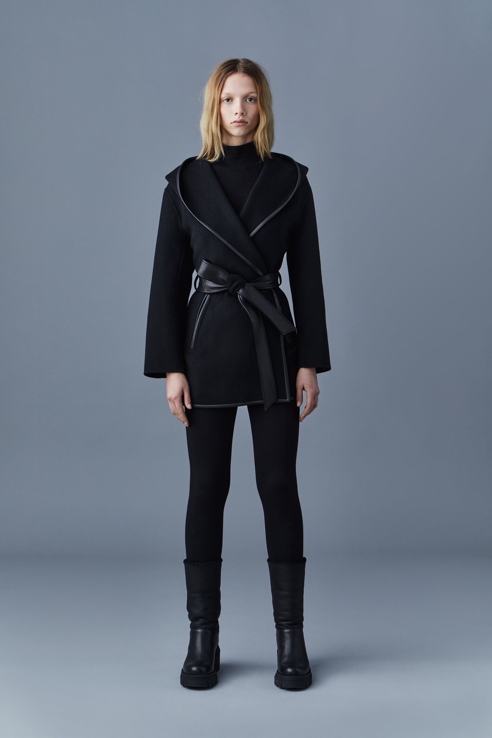 AMINA double-face wool robe coat - 2