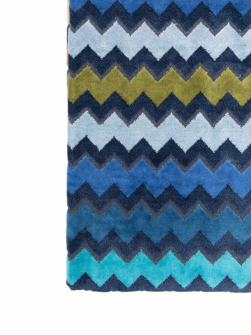zigzag-print cotton towel - 2
