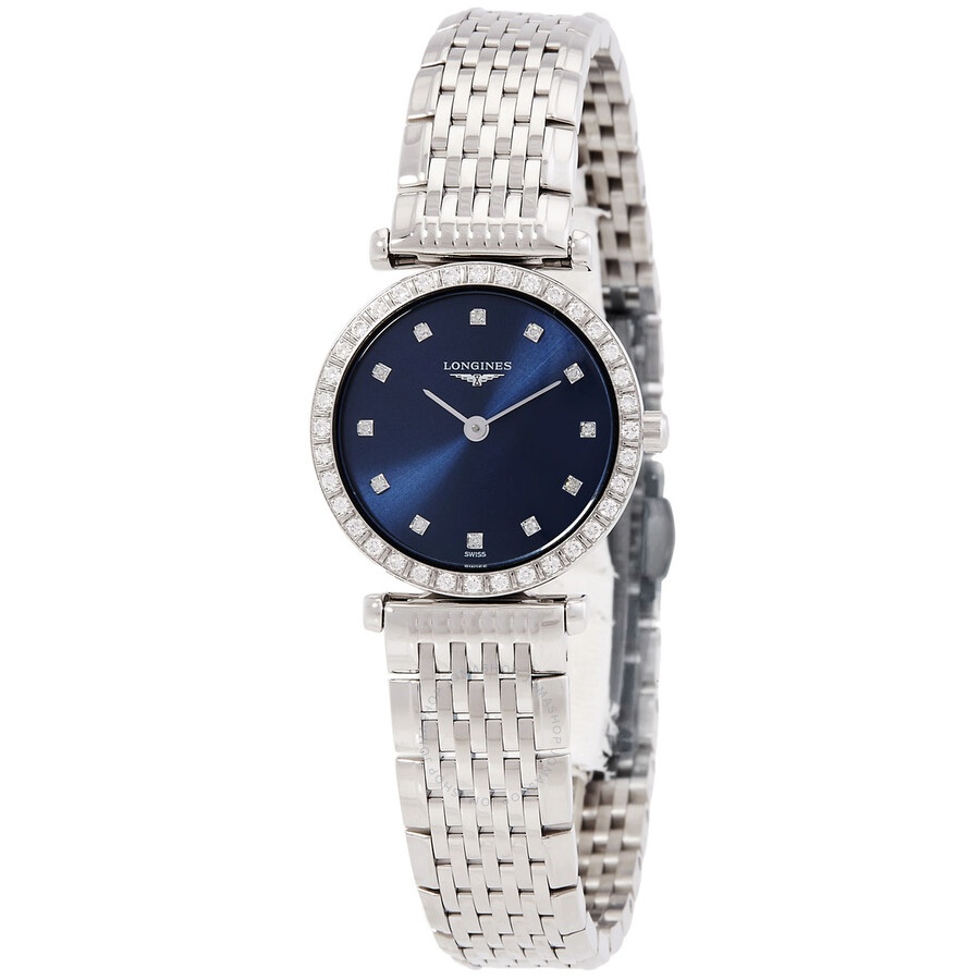 Longines La Grande Classique Quartz Diamond Blue Dial Ladies Watch L4.341.0.97.6 - 1