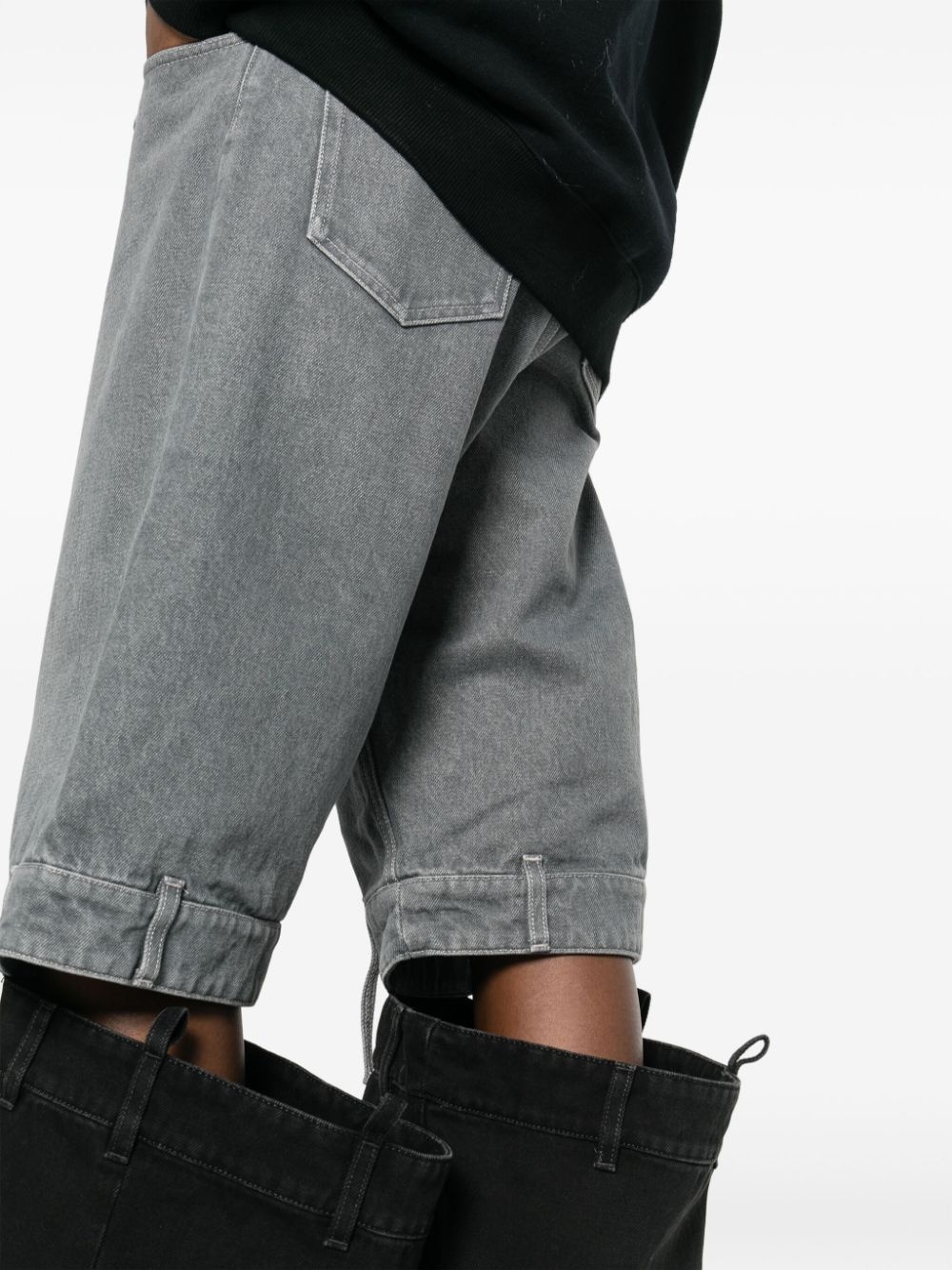 contrast-panel wide-leg jeans - 5