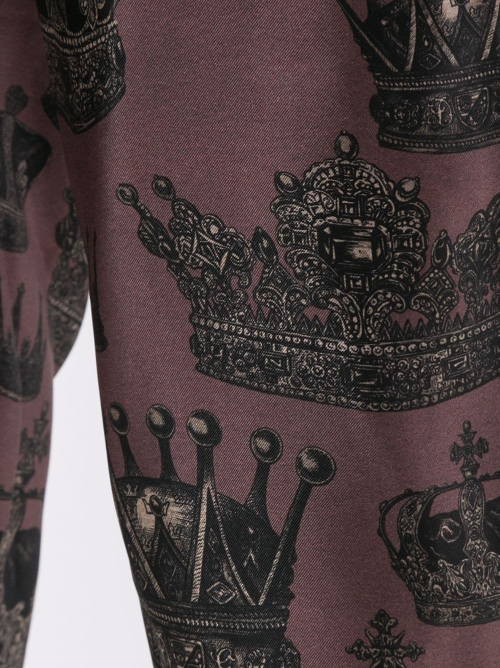 crown print pyjama-style trousers - 5