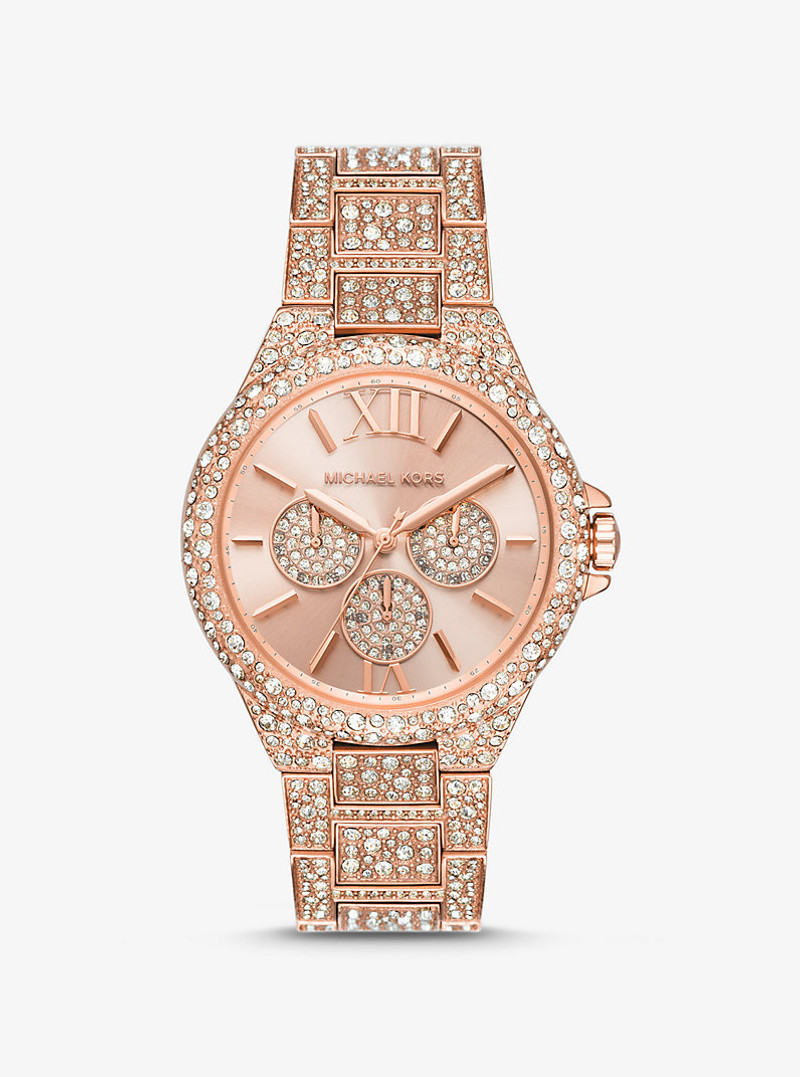 Oversized Camille Pavé Rose Gold-Tone Watch 1