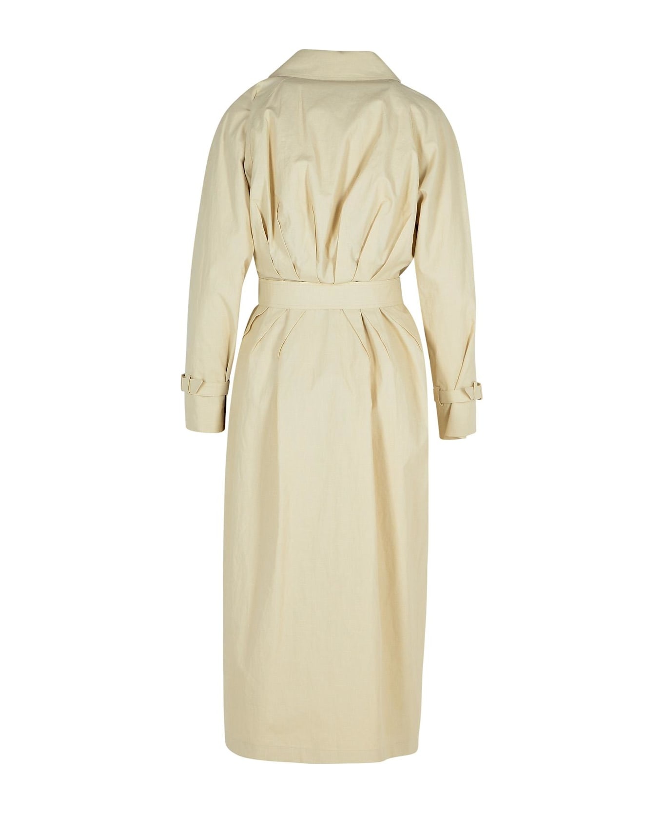 'ronco' Beige Linen Raincoat - 2