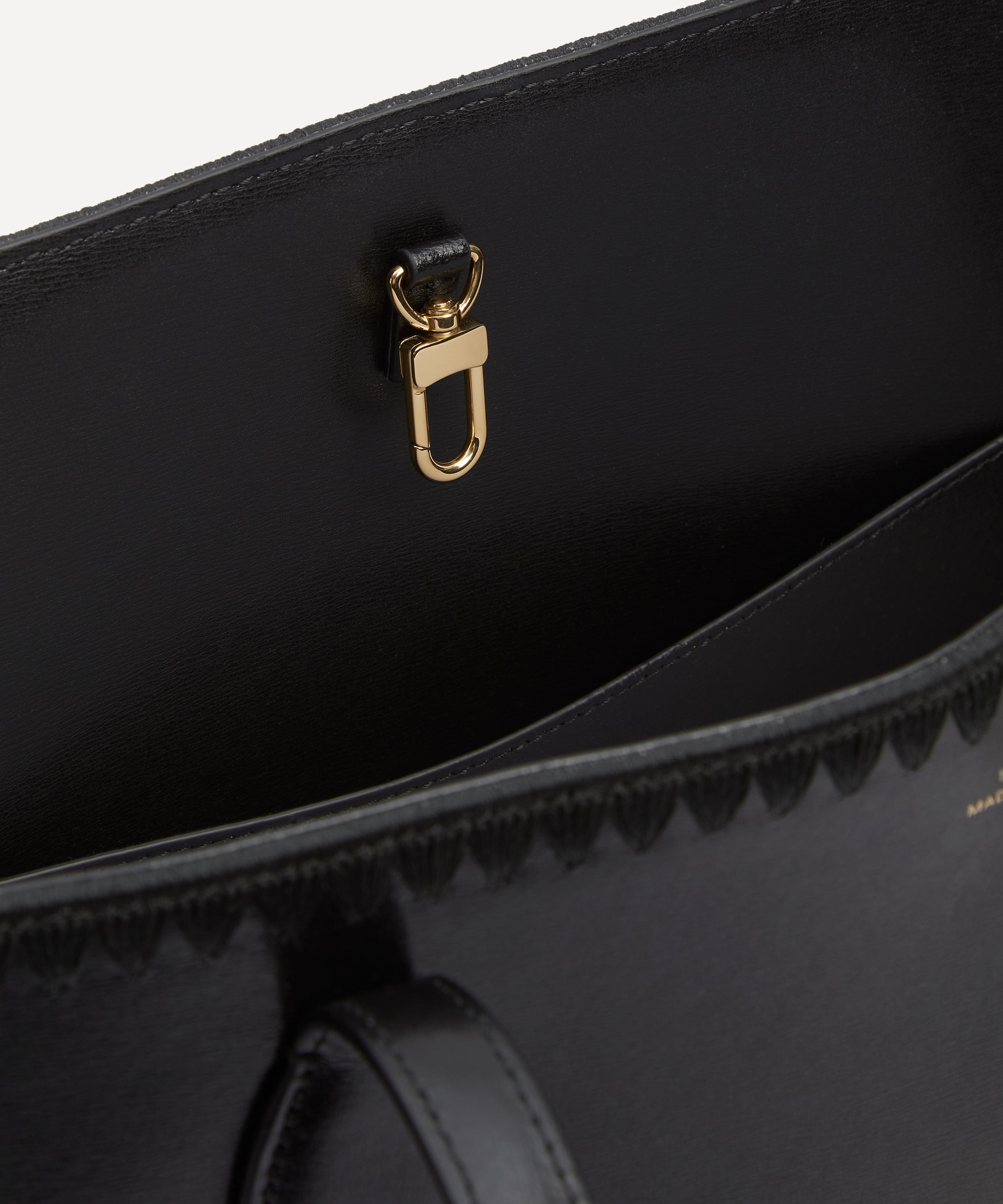 Embroidered Leather Lounge Tote Bag - 6