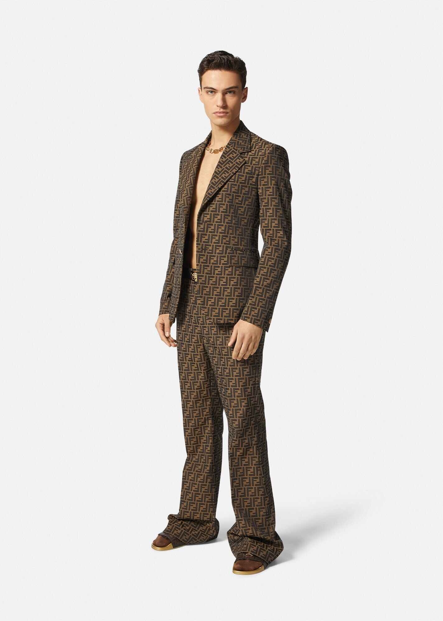 Fendace FF Flared Jacquard Pants - 2