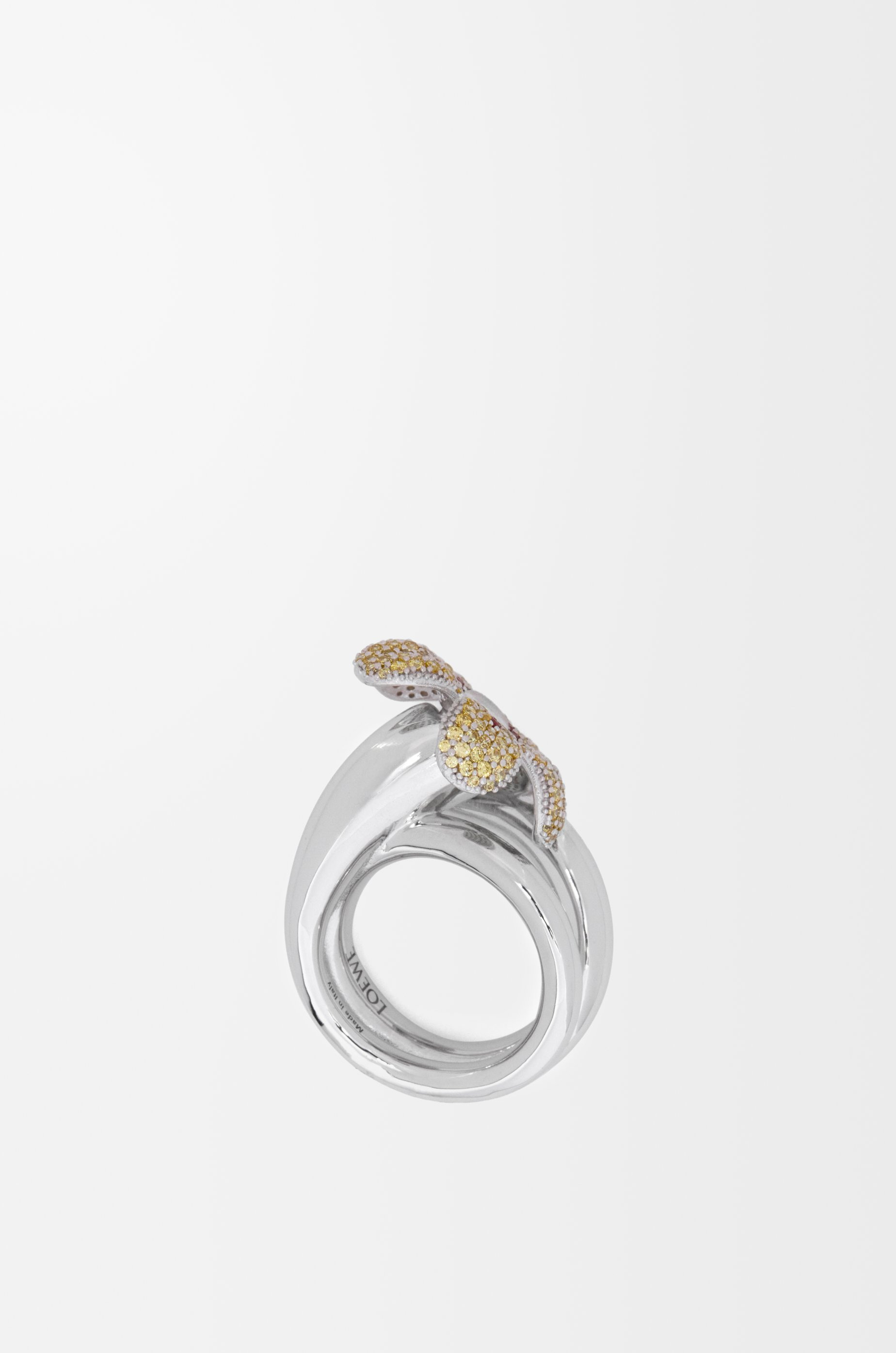 Flor ring in sterling silver and crystals - 4