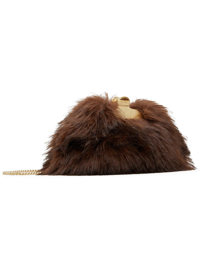 Marc Jacobs Brown 'The Faux Fur Glam Small' Clutch outlook