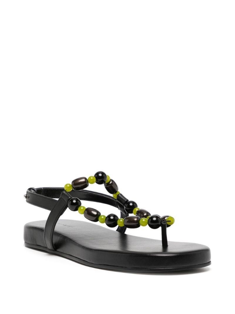 bead-detail open-toe sandals - 2
