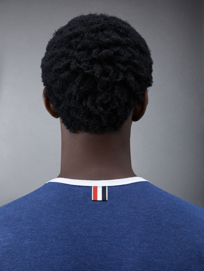 Solid Fine Pique Oversized Short Sleeve Pocket Tee 4