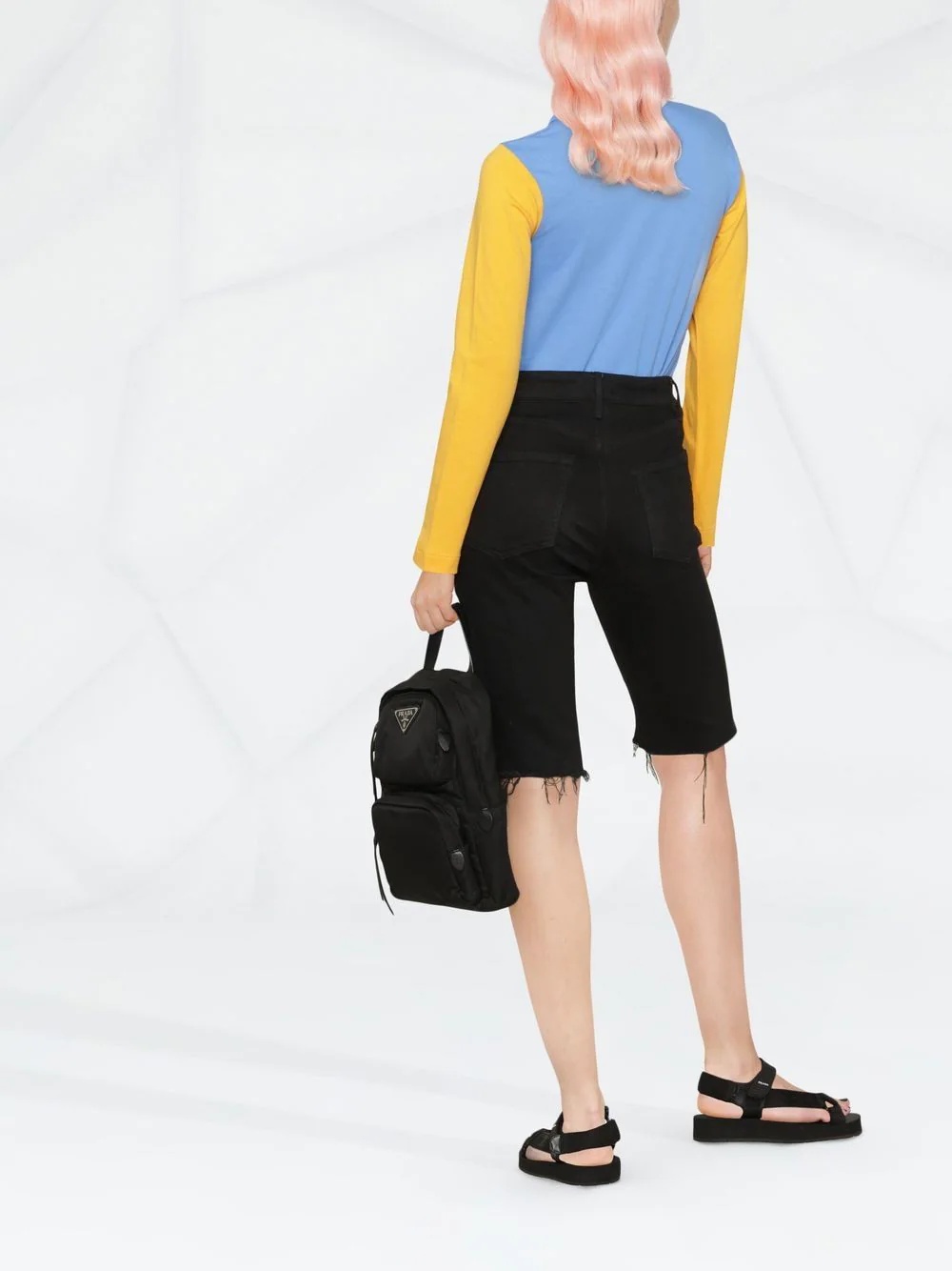 two-tone knitted jumper - 3