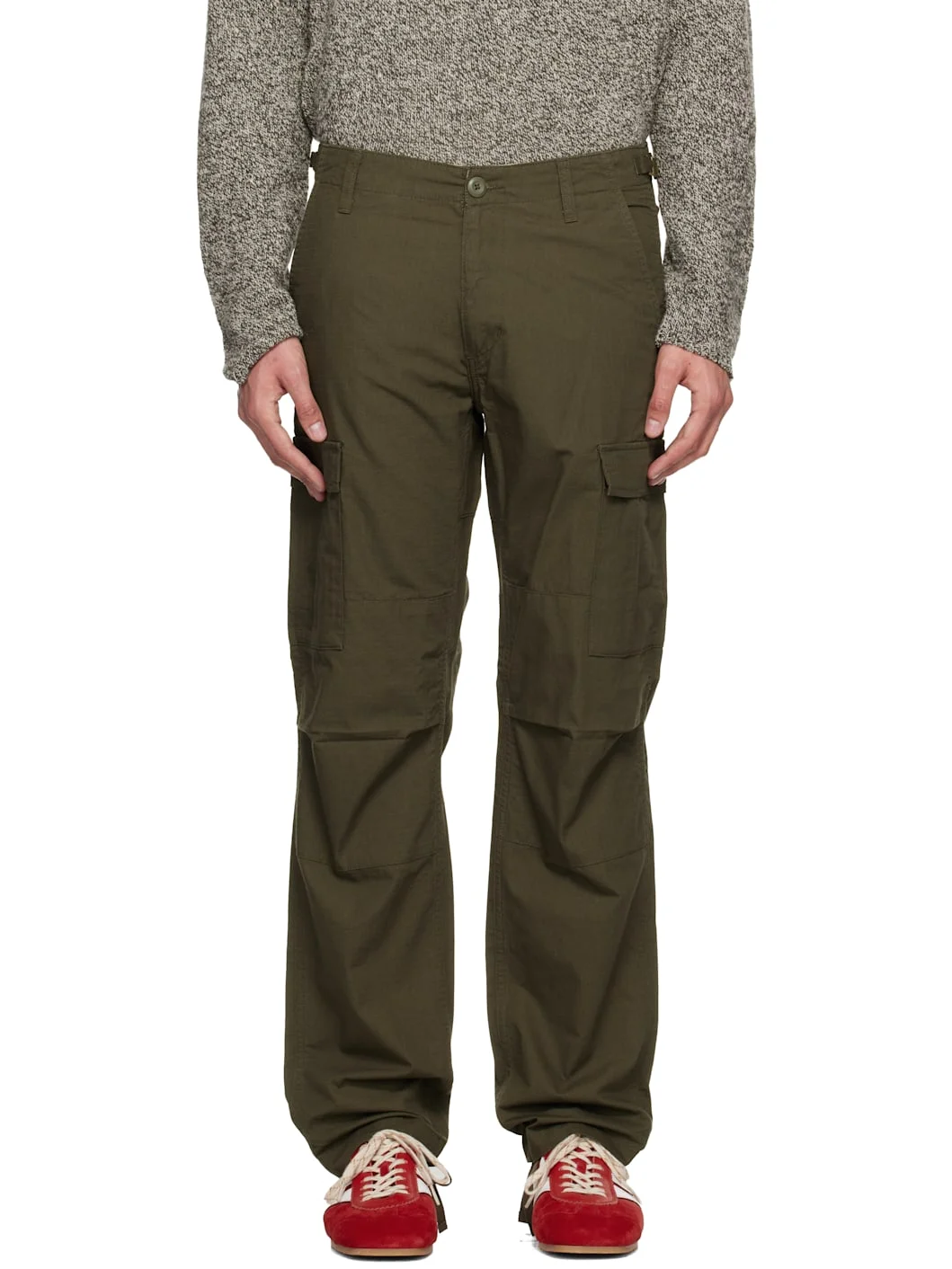 Khaki Aviation Cargo Pants - 1
