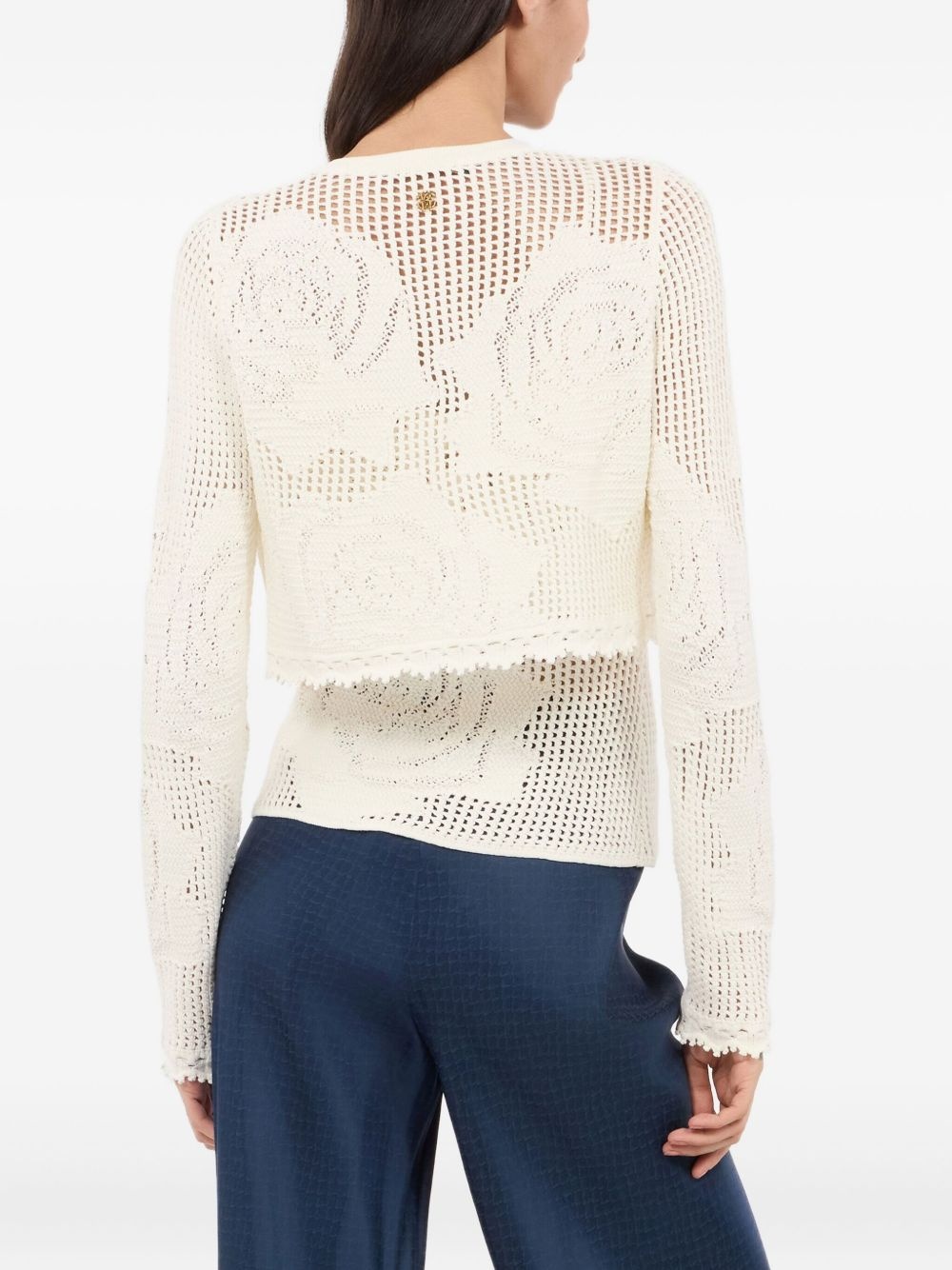 cropped knitted cardigan - 4