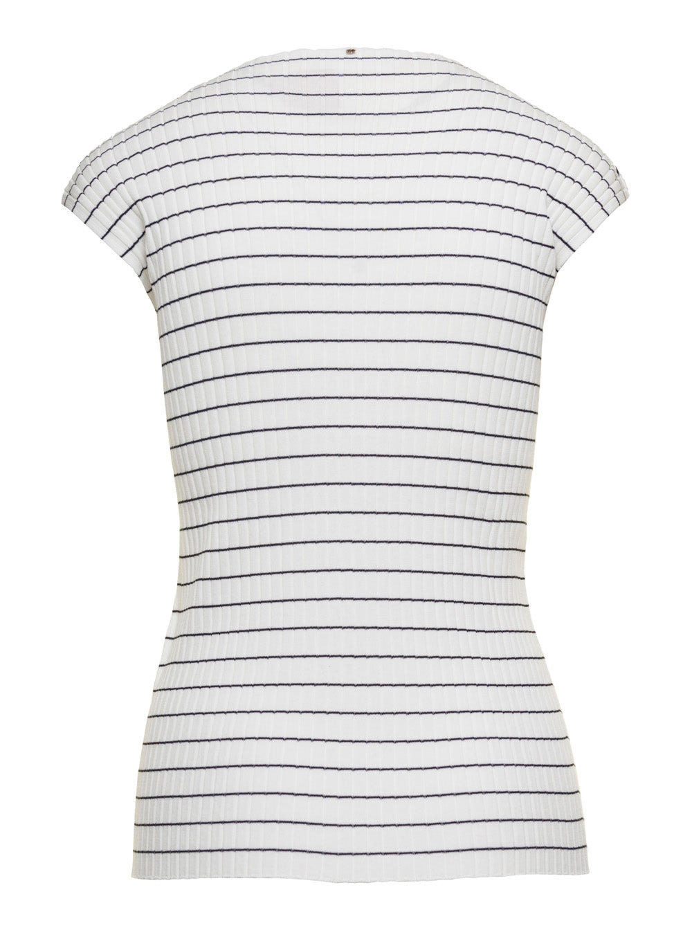Sportmax Women White T-Shirt With Sailor Neck In Cotton Woman - 2