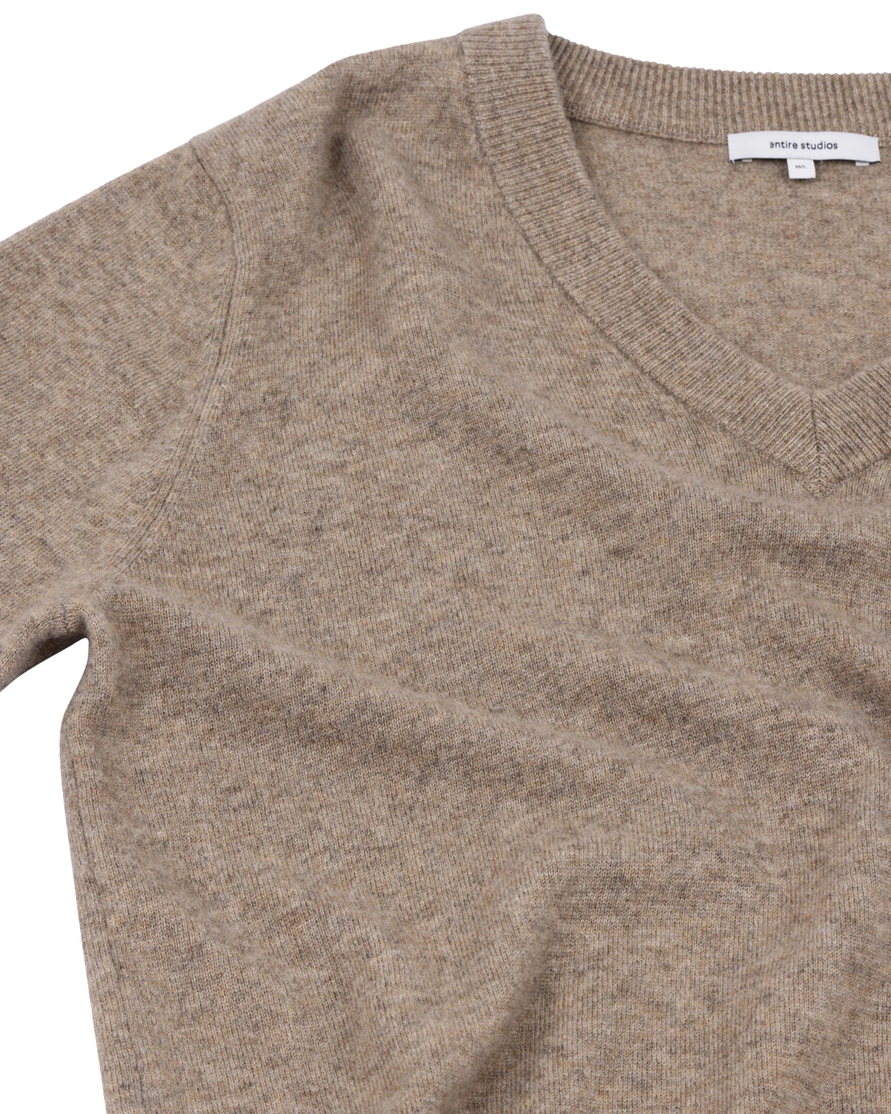 KNIT V-NECK CAMEL - 7