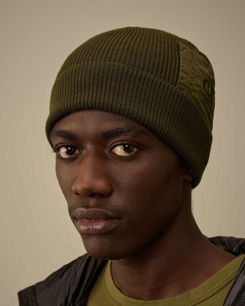 C.P. Company Extrafine Merino Wool Zip Pocket Beanie outlook