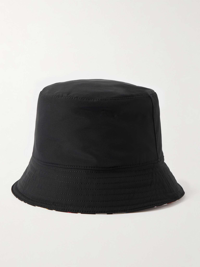 Reversible Logo-Embroidered Printed Shell Bucket Hat 4