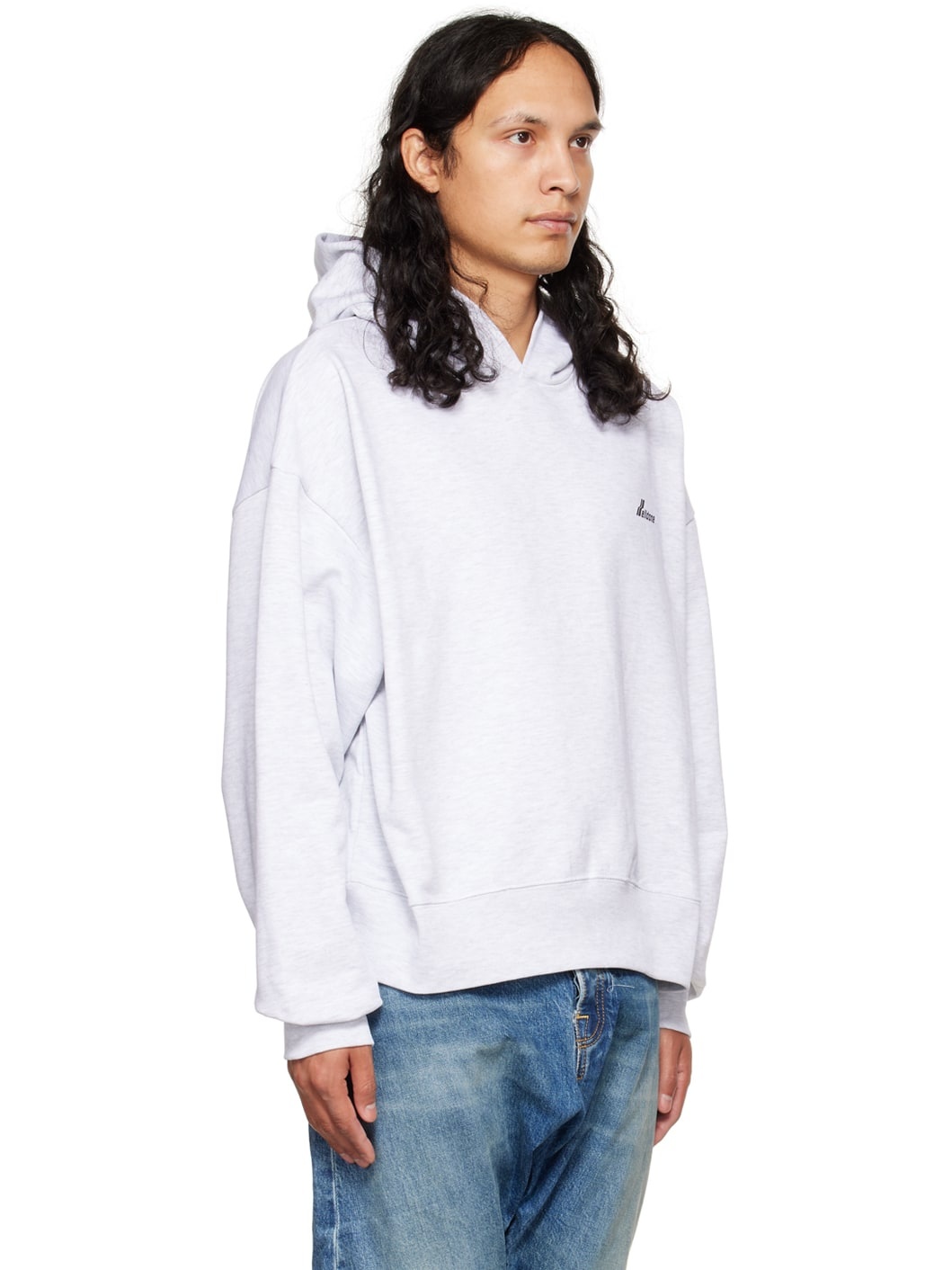 Gray Lettering Symbol Hoodie - 2