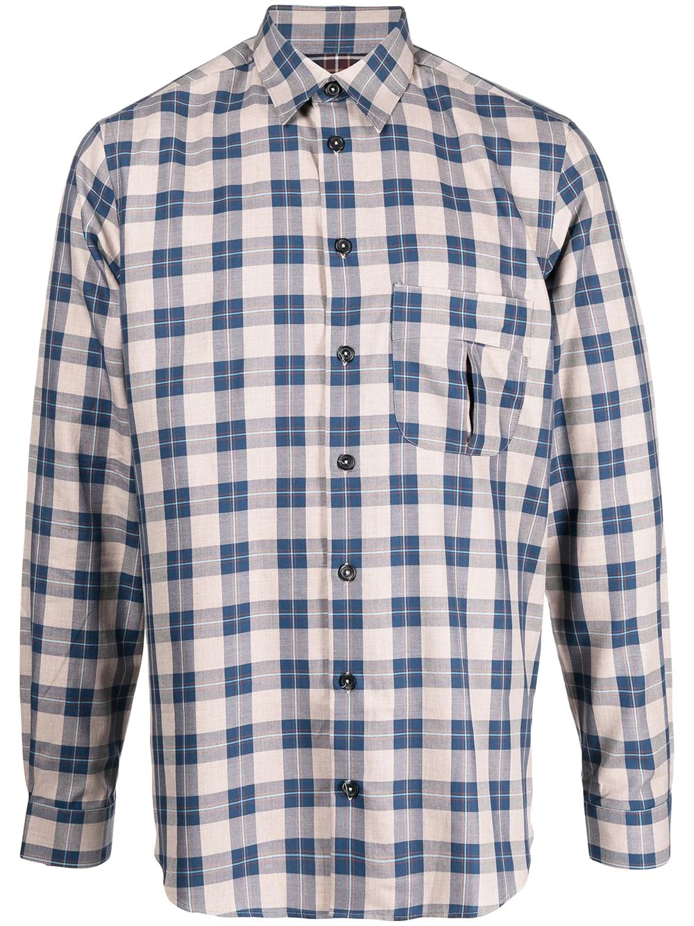 plaid-check print shirt - 1