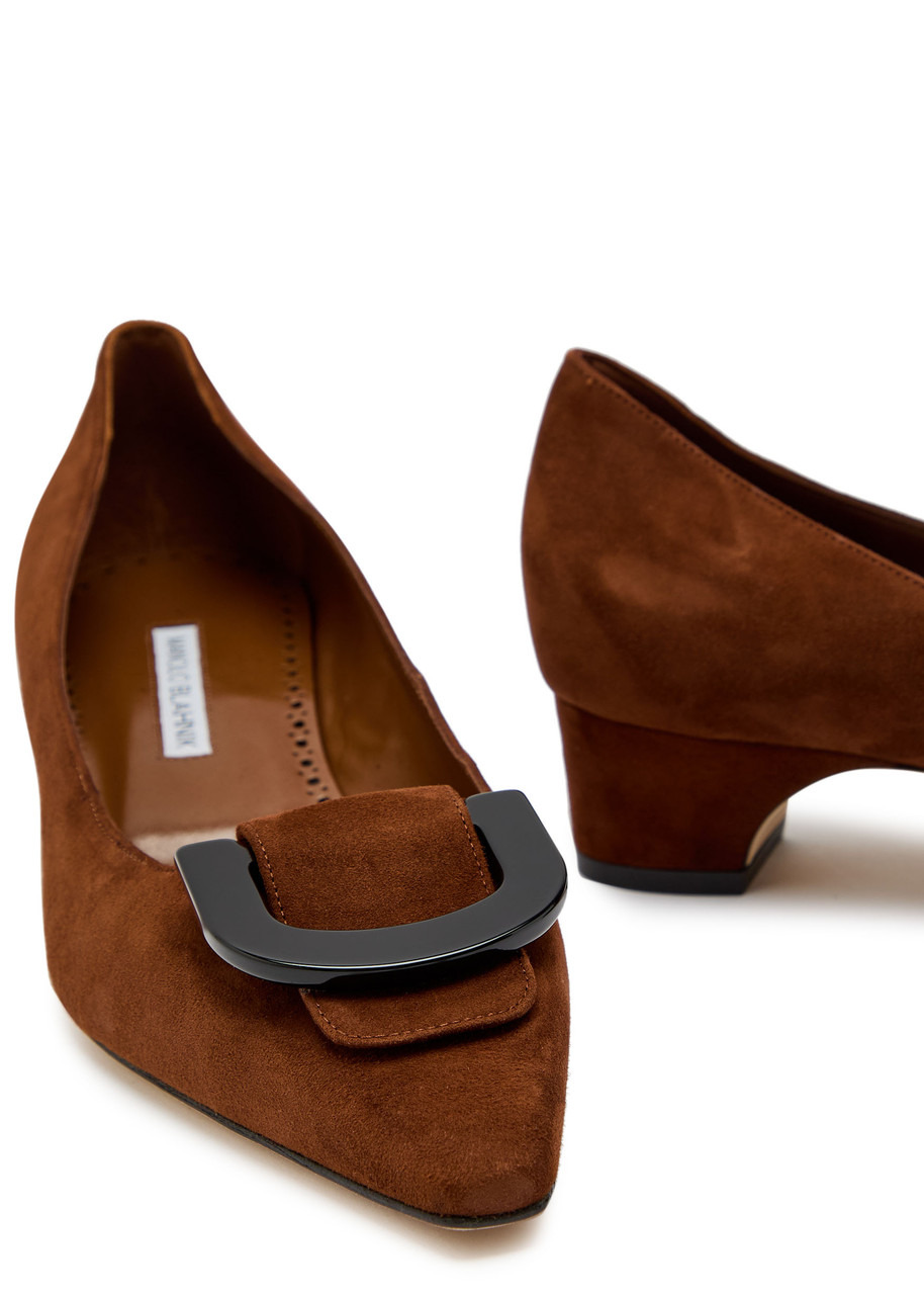 Manolo Blahnik Beti 30 Suede Pumps - 4