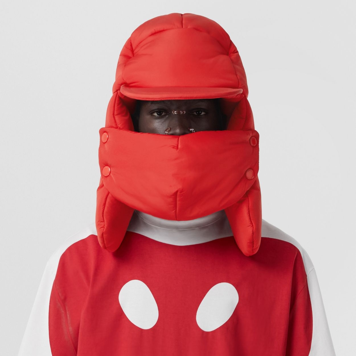 Padded Nylon Oversized Cap - 8