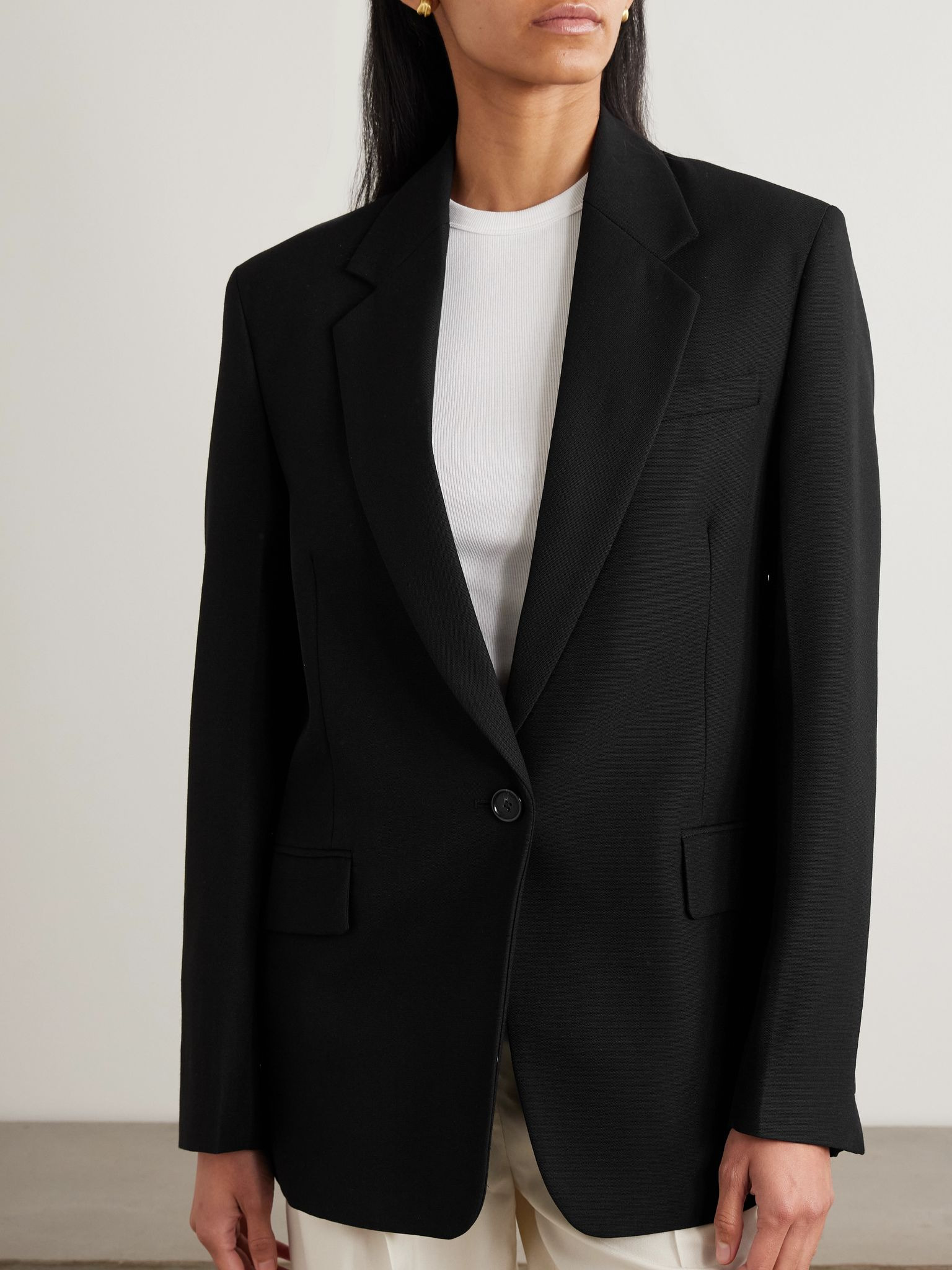Garderob oversized recycled grain de poudre blazer Black - 3