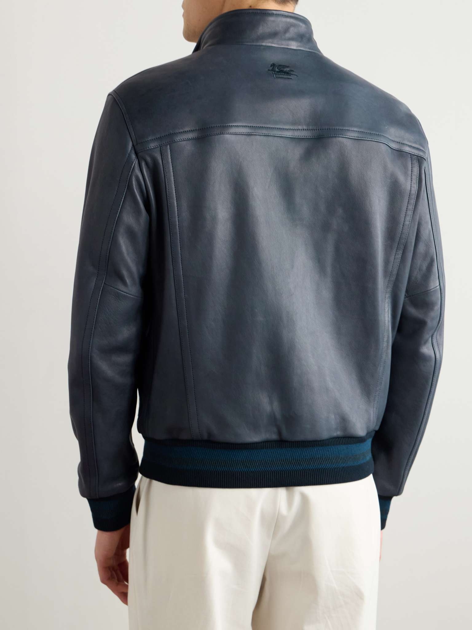 Leather Bomber Jacket - 4
