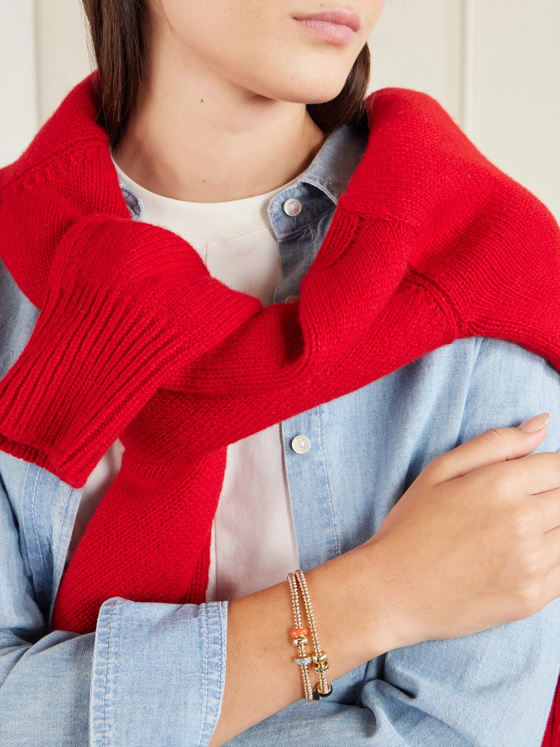 ROXANNE ASSOULIN Corduroy Set Of Two Gold-tone Beaded Bracelets outlook