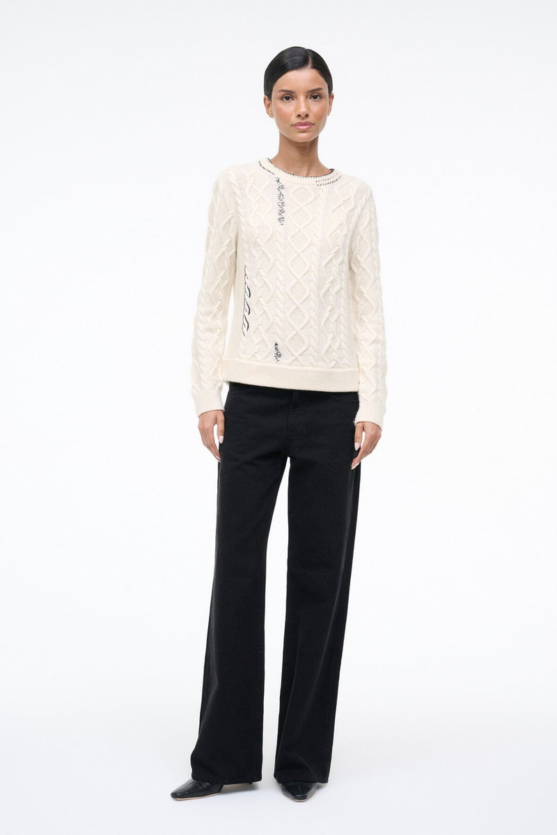 STAUD MORRIS SWEATER IVORY 6