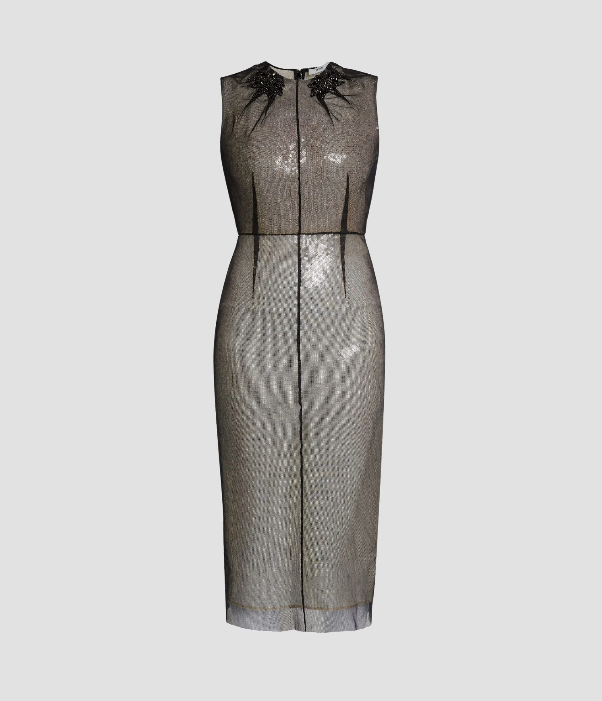 EMBELLISHED ORGANZA SEQUIN MIDI DRESS - 1