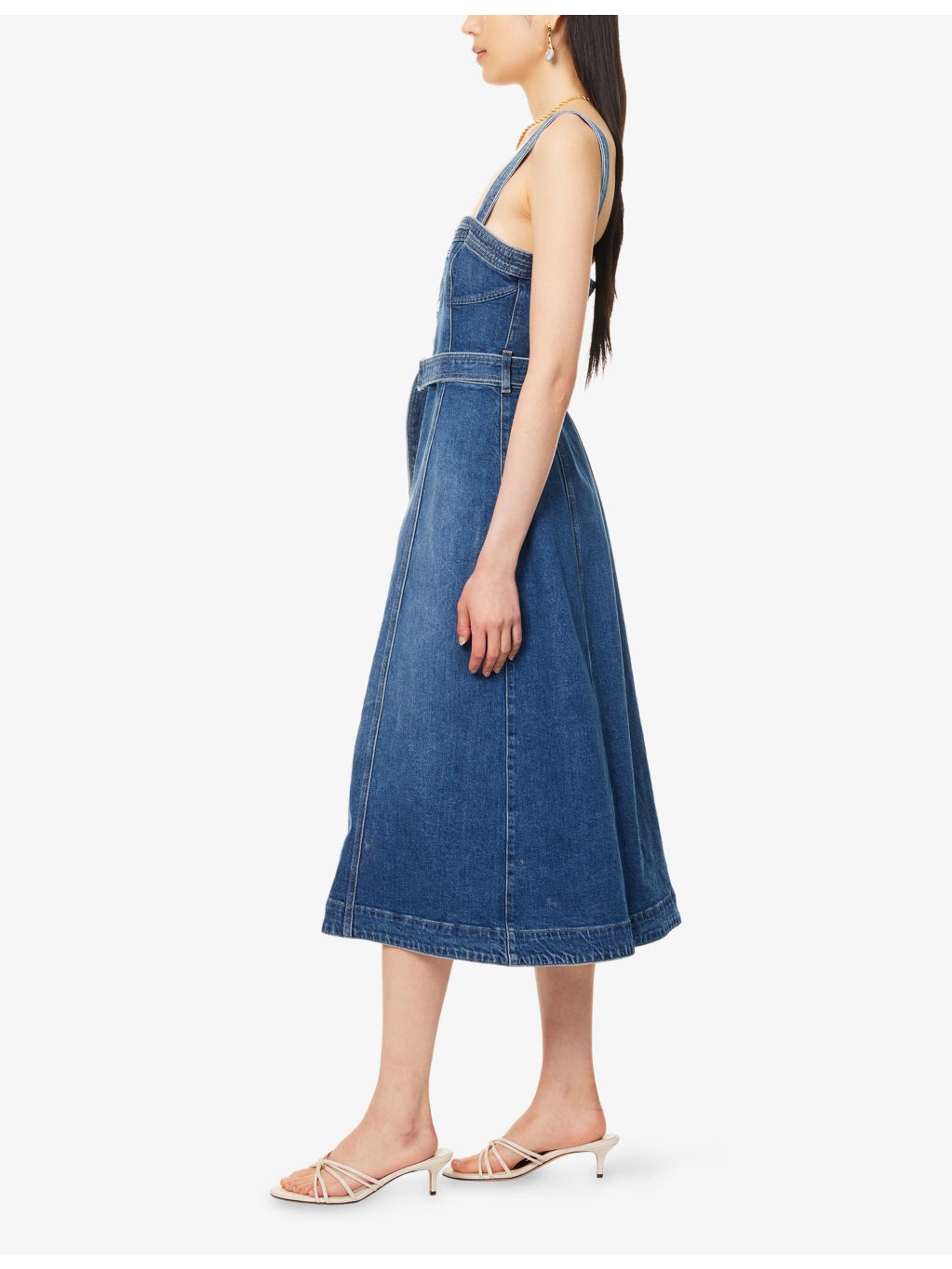 Alba Bustier Denim Midi Dress - 3