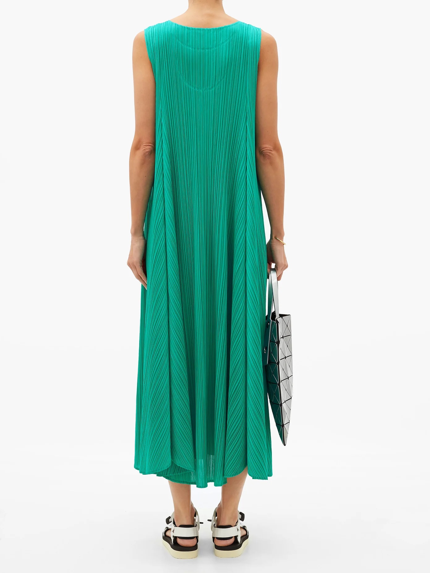 Technical-pleated dress - 5