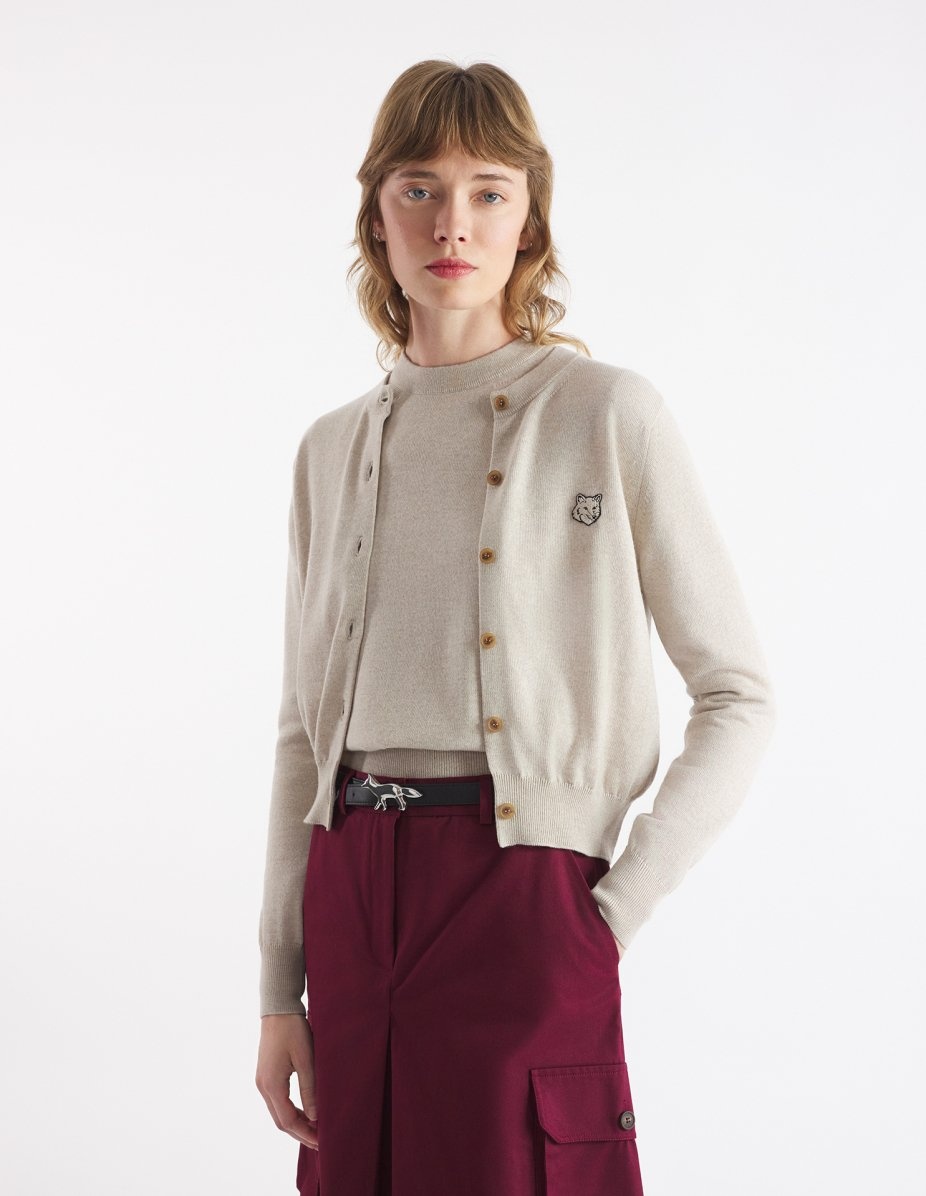 BOLD FOX HEAD PATCH REGULAR CARDIGAN - 4