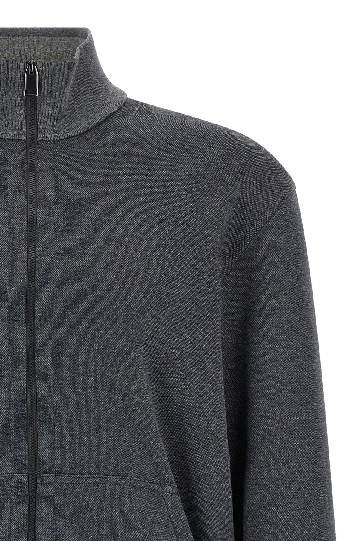 Piqué cotton sweatshirt - 3