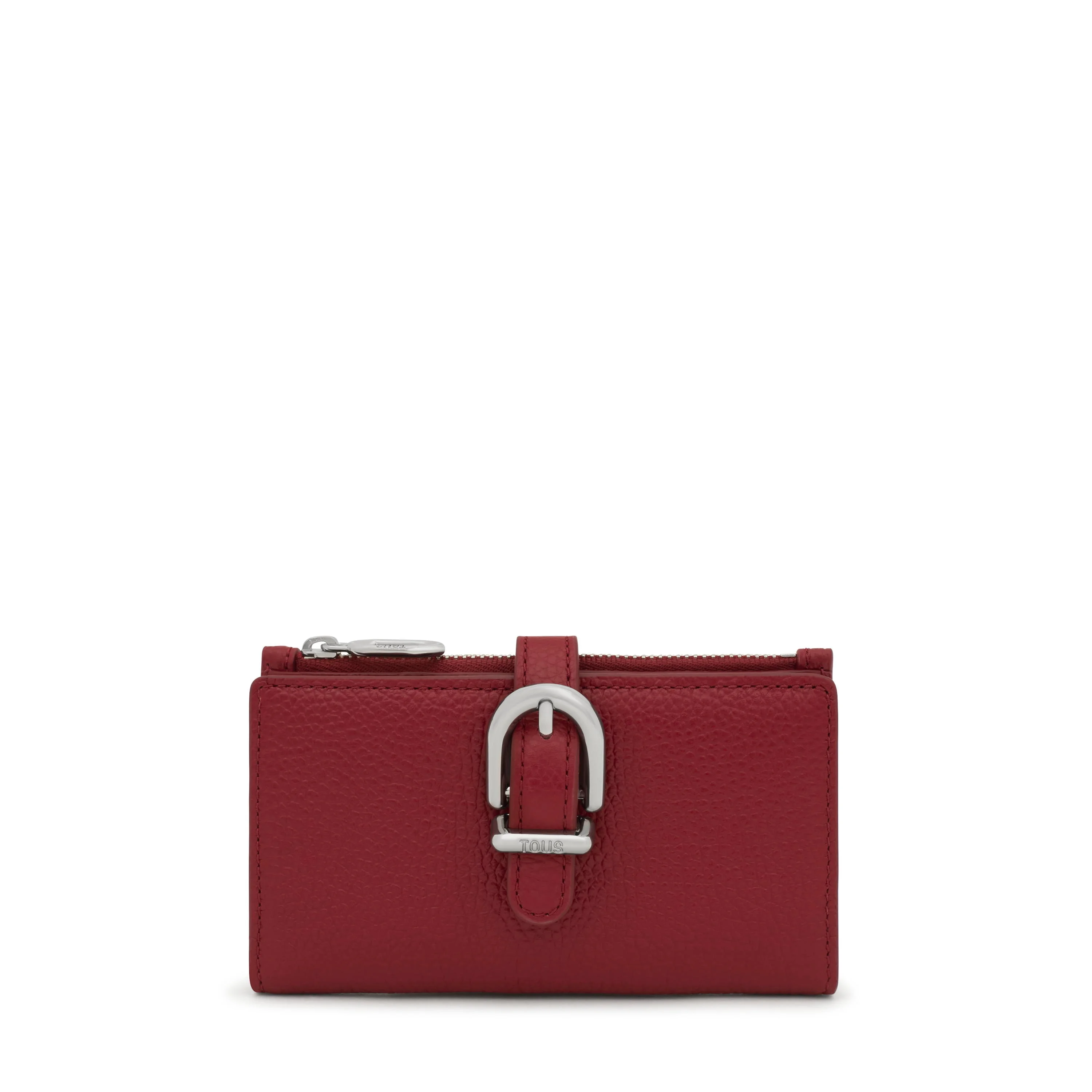 Burgundy-colored leather Card wallet TOUS Buckles - 1