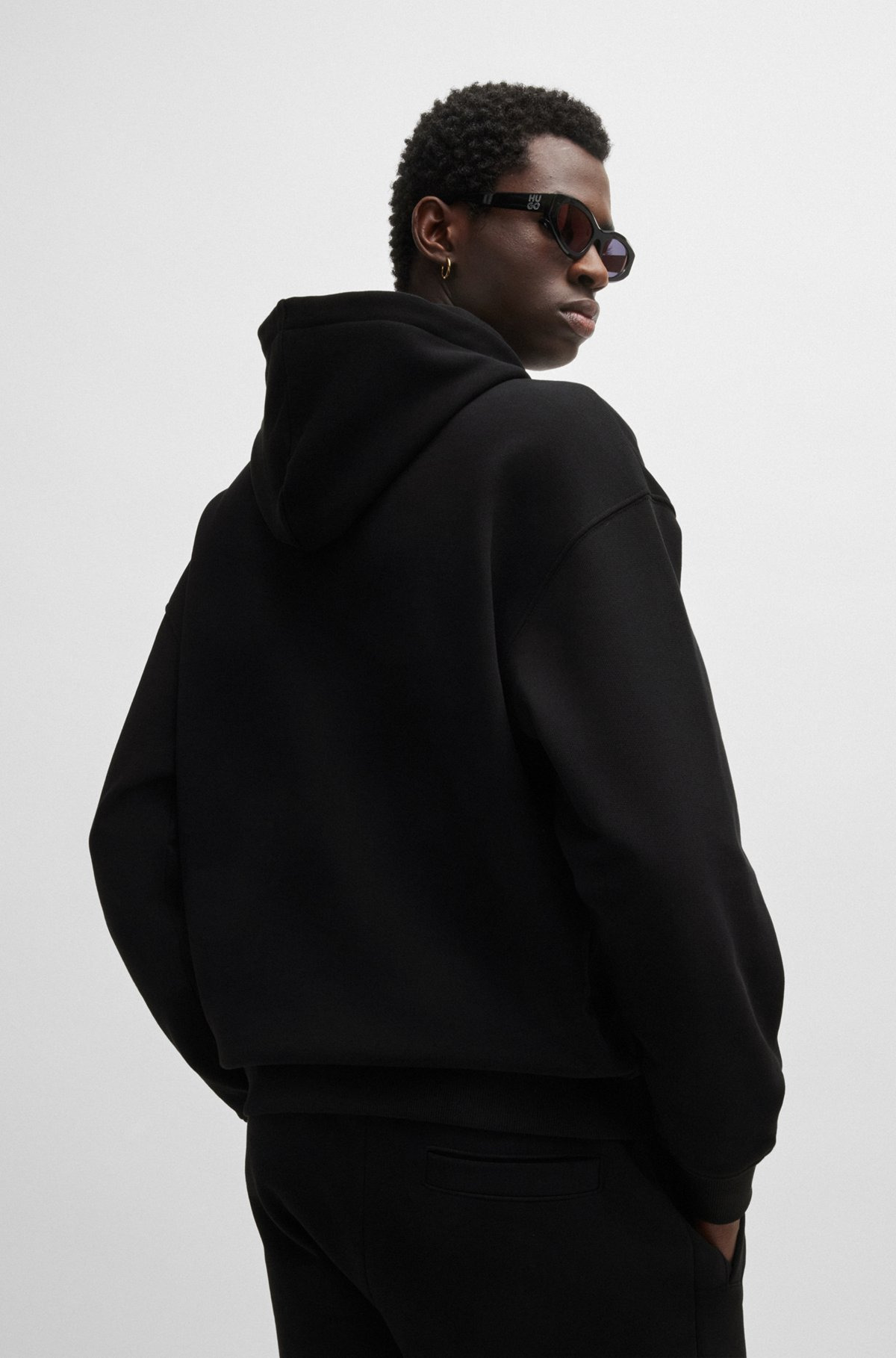 LOGO-PRINT HOODIE IN FRENCH-TERRY COTTON - 5