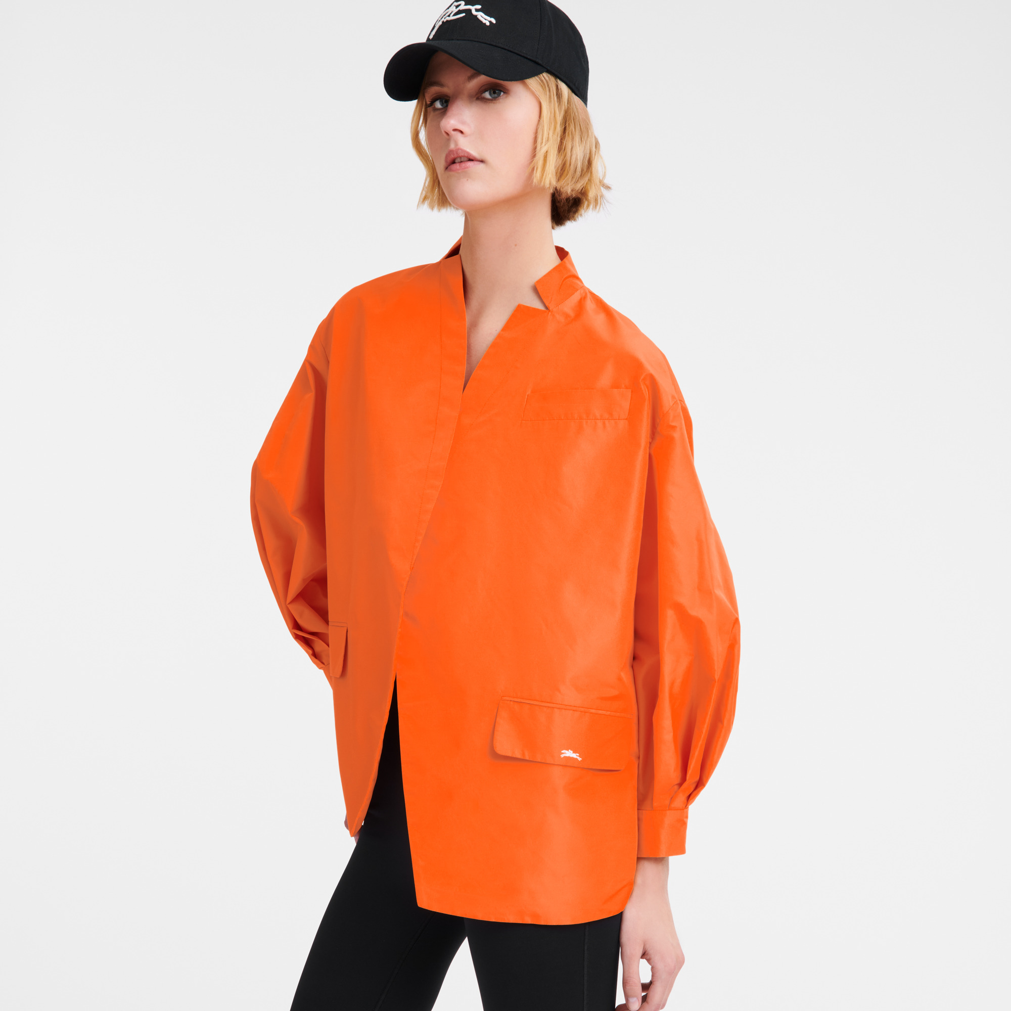 Kimono jacket Orange - Technical taffeta - 4