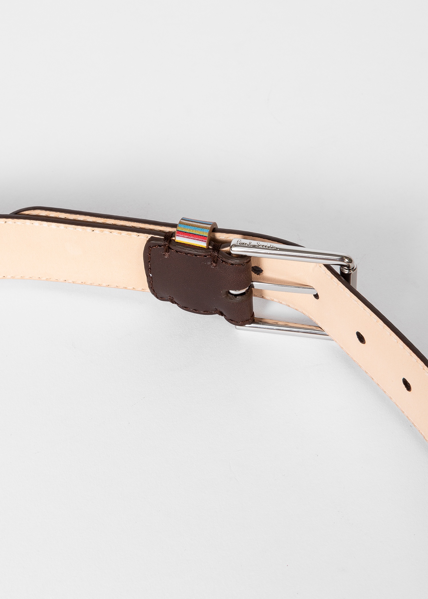 Leather Belt With 'Signature Stripe' Keeper - 5