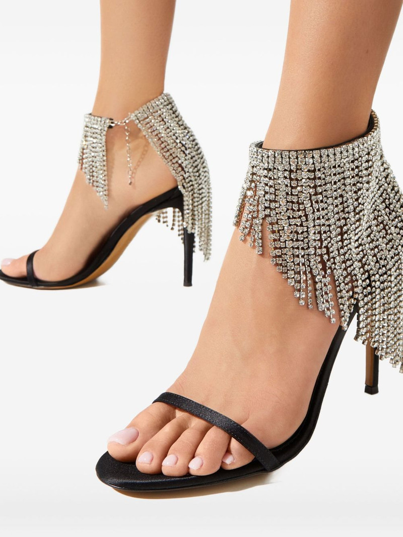 105mm crystal drapery satin sandals 3