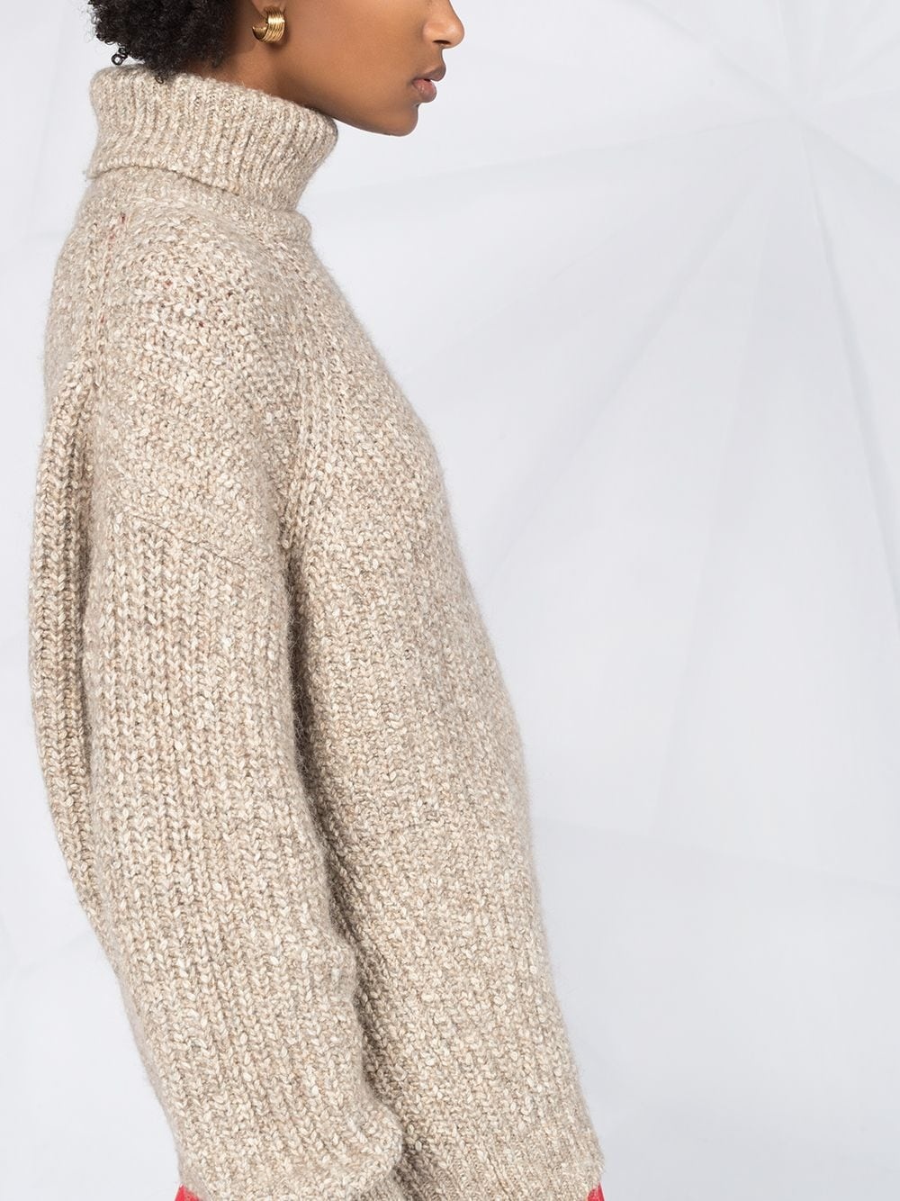 chunky knit roll-neck jumper - 5