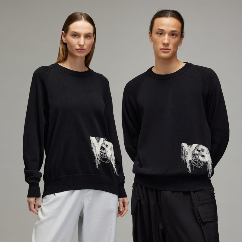 Y-3 Y-3 Logo Knit Crew Sweatshirt outlook