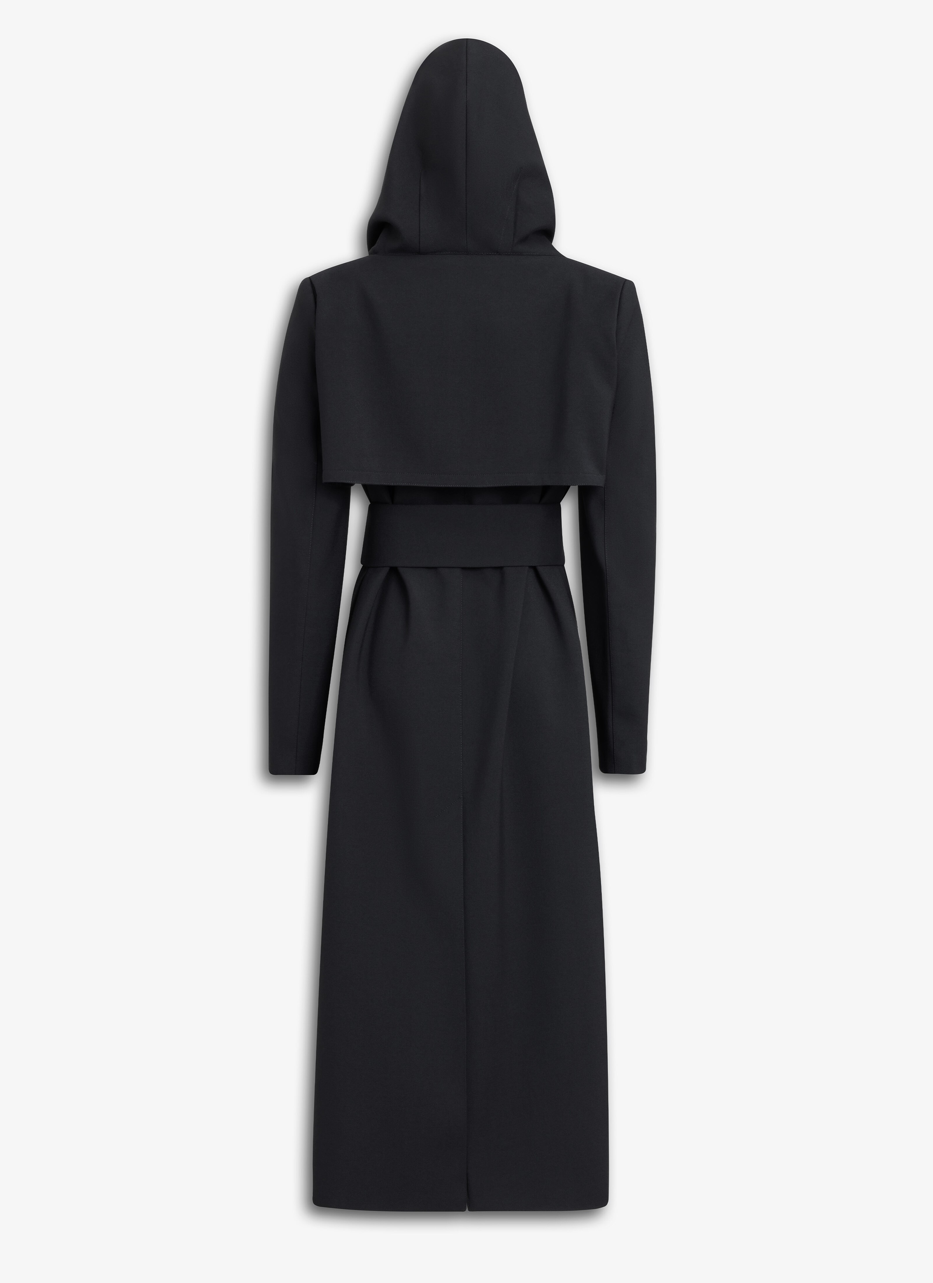 TAILORED WOOL COAT WITH HOOD - 4