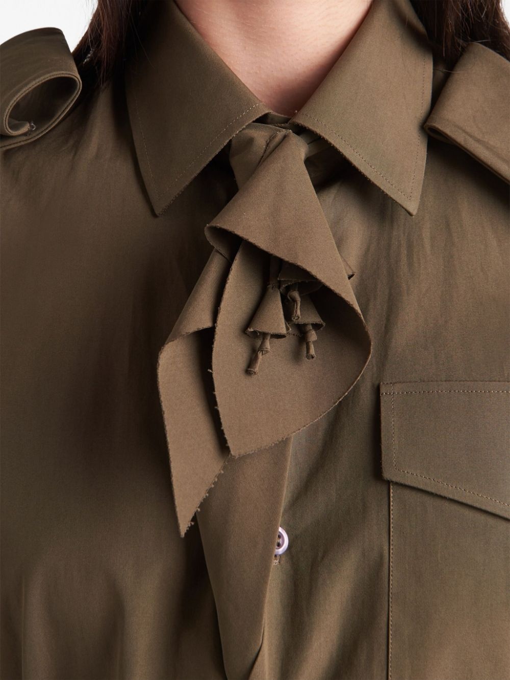 logo-plaque poplin shirt - 5