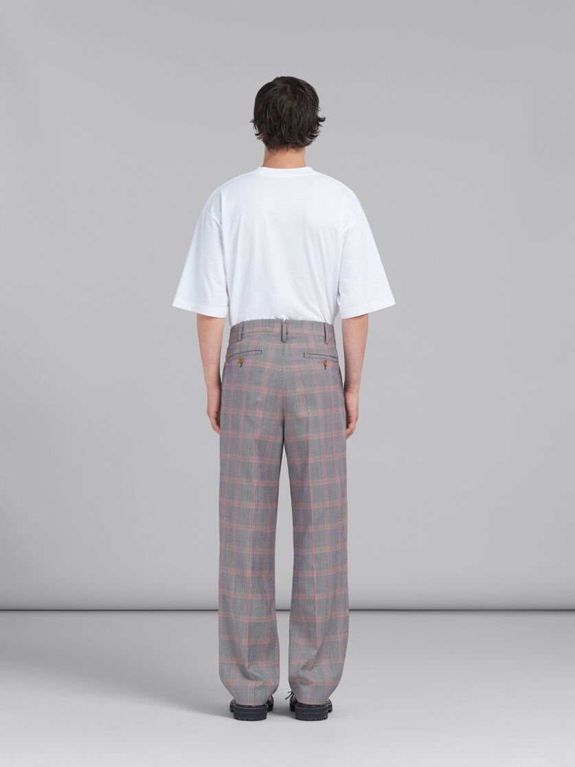 ORANGE CHECKED TECH WOOL CHINOS - 3